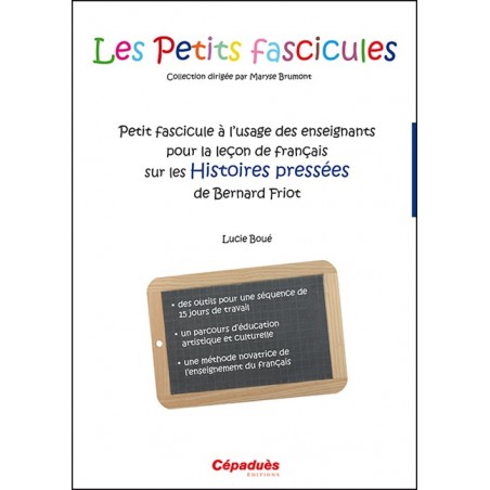 Petit fascicule à l'usage des enseignants pour la leçon de français sur Les Histoires Pressées de Bernard Friot