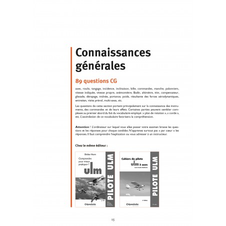 500 questions avec réponses commentées (pilotes ULM) 500 questions avec réponses commentées (pilotes ULM)