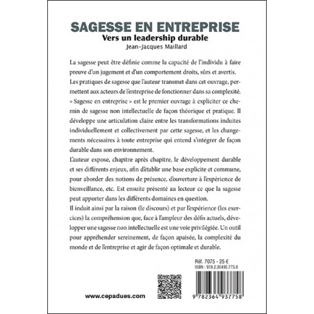 Sagesse en entreprise. Vers un leadership durable