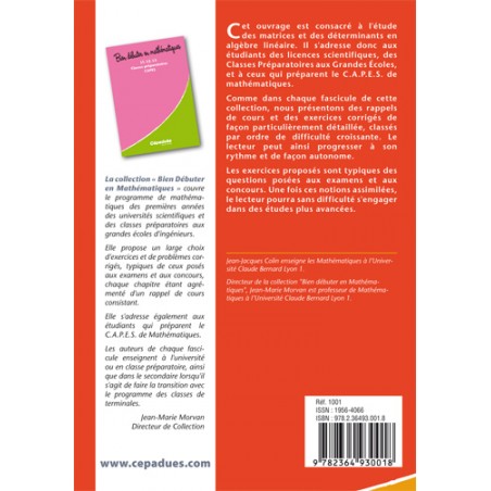 Matrices, Déterminants Matrices, Déterminants