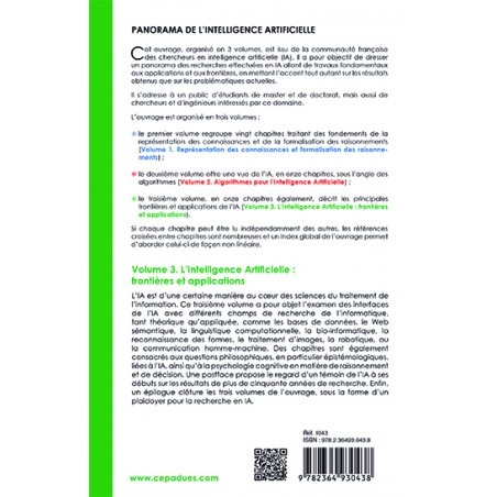 l'I.A. frontières et Applications, volume 3 série : Panorama de l'Intelligence Artificielle