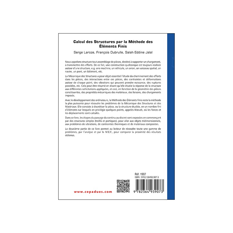 Calcul des Structures par la Méthode des Éléments Finis