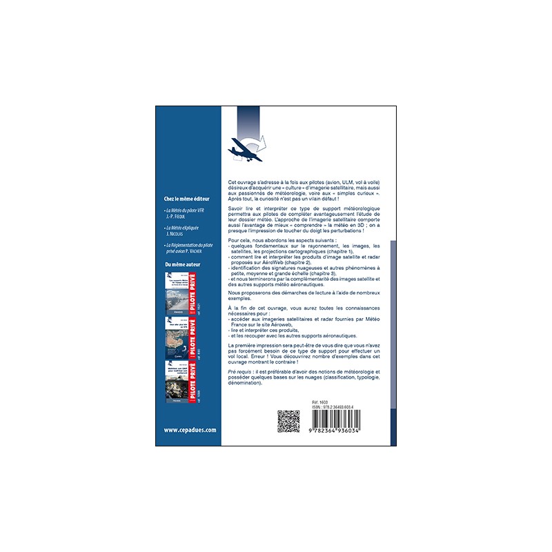 Imagerie satellitaire et radar pour le pilote privé avion