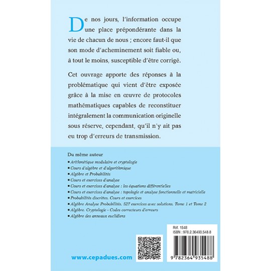 Code Lineaire Algèbre et informatique - Applications aux codes linéaires correcteurs ...