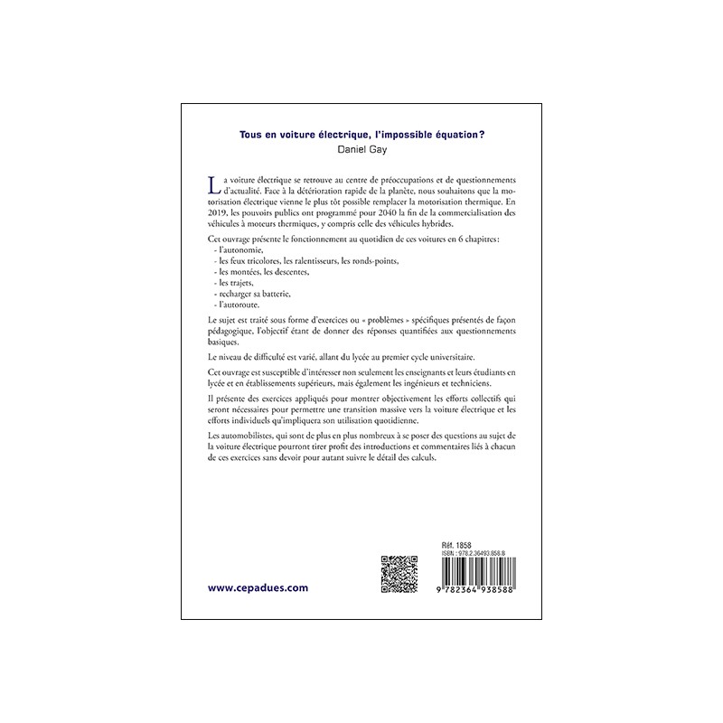 Tous en voiture électrique, l'impossible équation ? Étude avec exercices commentés