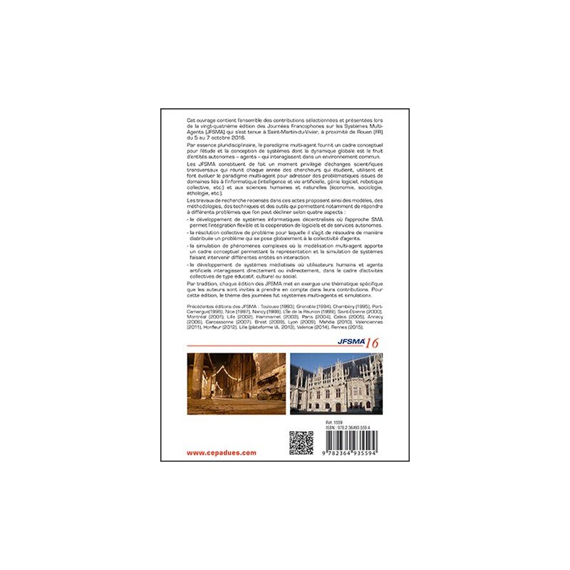 JFSMA 2016. Systèmes Multi-Agents et simulation