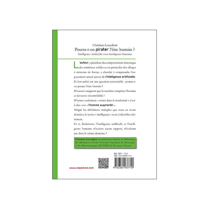 Pourra-t-on pirater l'être humain ? Intelligence humaine versus Intelligence artificielle