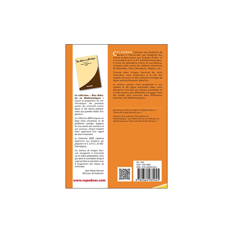 Géométrie affine et euclidienne