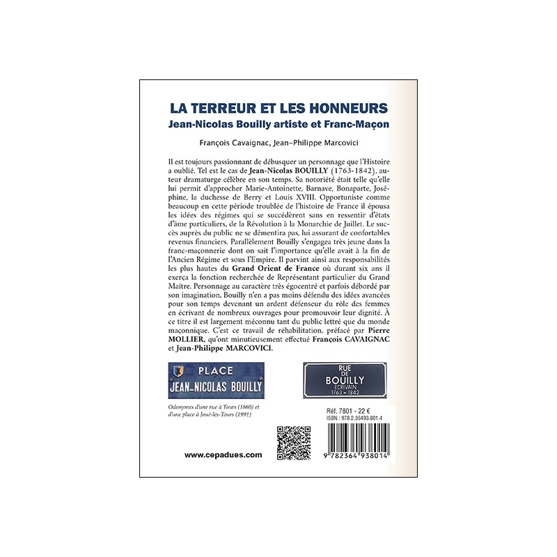 La Terreur et les Honneurs - Jean-Nicolas Bouilly artiste et Franc-Maçon (1763-1842)