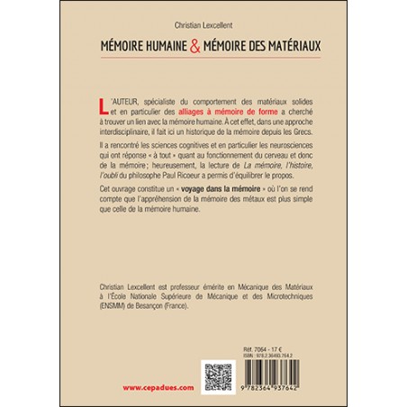 Mémoire humaine et Mémoire des matériaux