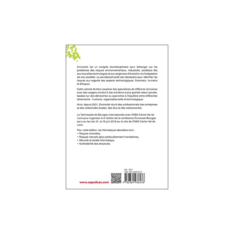 Gestion des risques naturels et technologiques (congrès Envirorisk 2018)