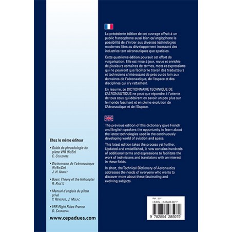 DICTIONNAIRE TECHNIQUE DE l'aéronautique FR/EN – EN/FR