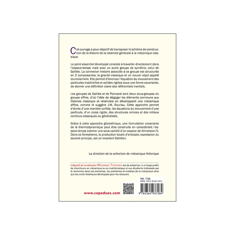 Éléments de Mécanique galiléenne. Une approche géométrique