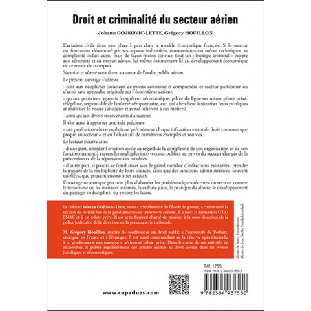 Droit et criminalité du secteur aérien