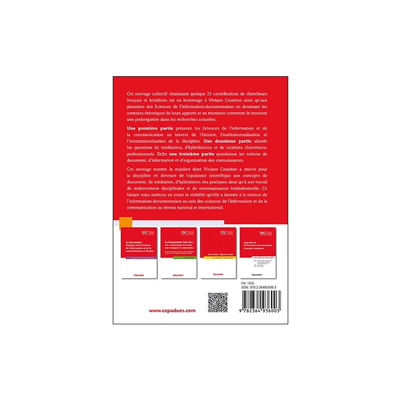 Sur les sciences de l'information et de la communication. Contributions hybrides autour des travaux de Viviane Couzinet (IDC)