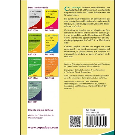 Ensembles, Relations, Applications, Dénombrement. 2e édition