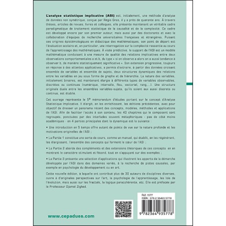 L'Analyse statistique implicative. 3e édition. Sous la direction de Régis Gras