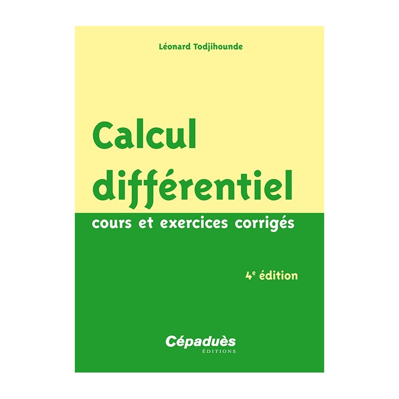 Calcul différentiel 4e édition 
