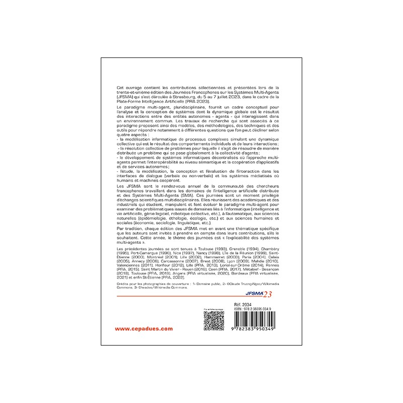 JFSMA 2023. Explicabilité des systèmes multi-agents