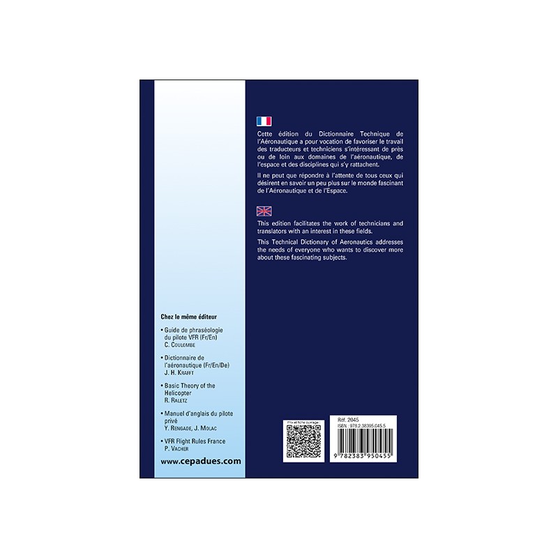 Dictionnaire technique de l'aéronautique FR/EN – EN/FR