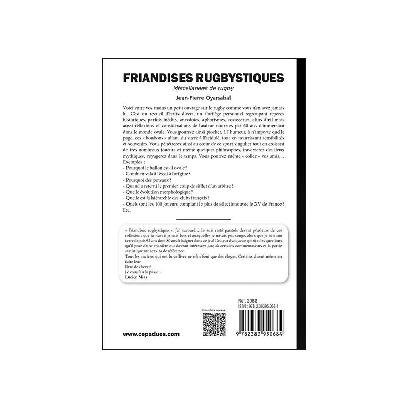 Friandises rugbystiques. Miscellanées de rugby 2e édition