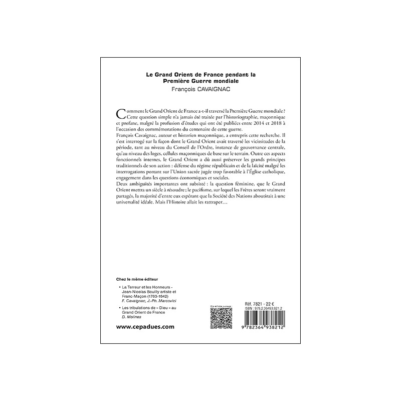 Le Grand Orient de France pendant la Première Guerre mondiale