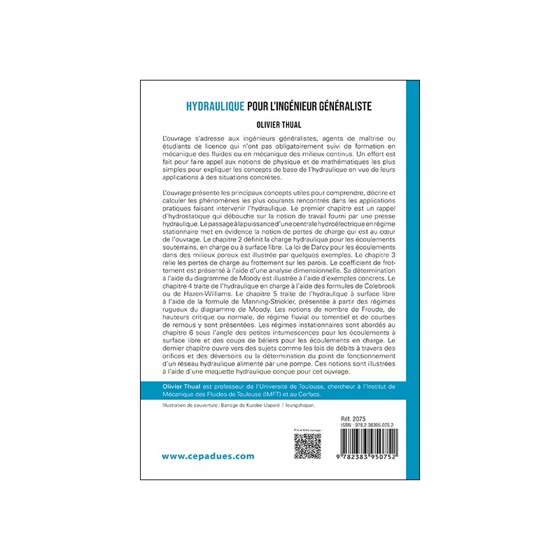 Hydraulique pour l'ingénieur généraliste. 3e édition