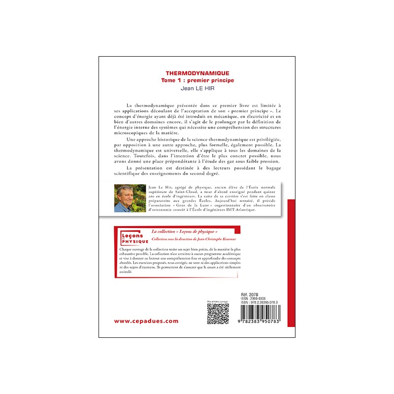 Premier principe de la thermodynamique. Tome 1