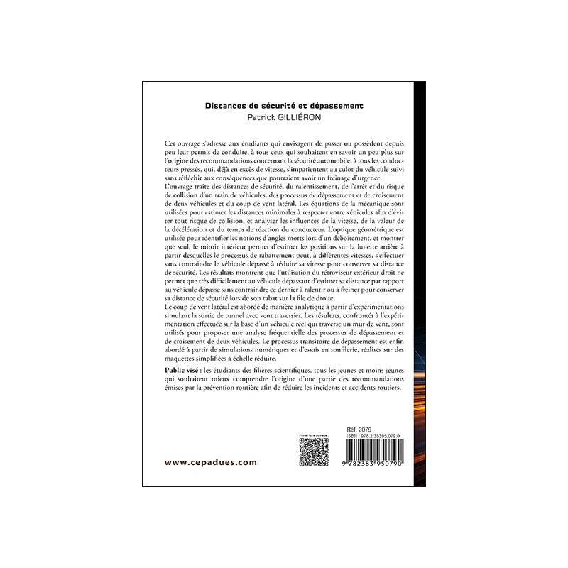 Distances de sécurité et dépassement. Des équations pour comprendre