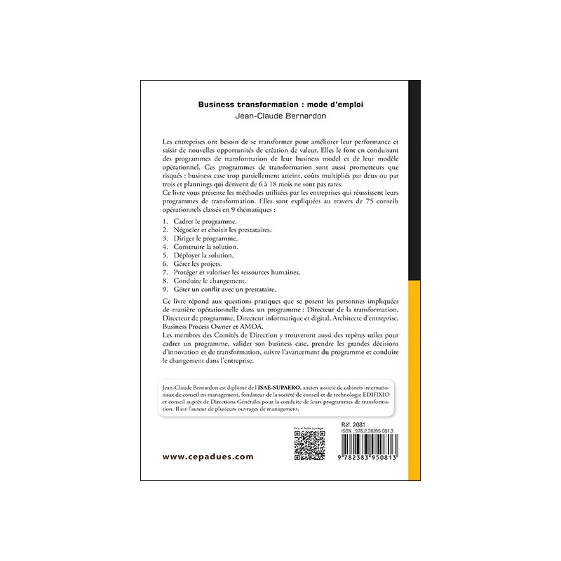 Business transformation : mode d’emploi. Les méthodes des entreprises qui réussissent