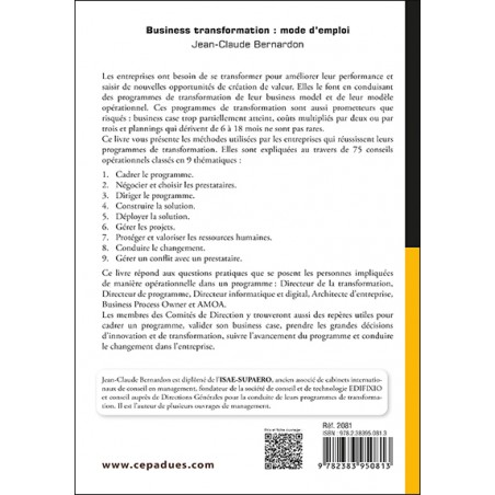 Business transformation : mode d’emploi. Les méthodes des entreprises qui réussissent