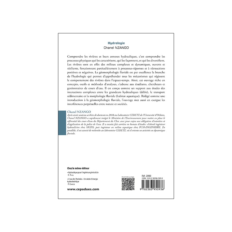 Hydrologie. Introduction à l’hydraulique et morphologie fluviales 2e édition