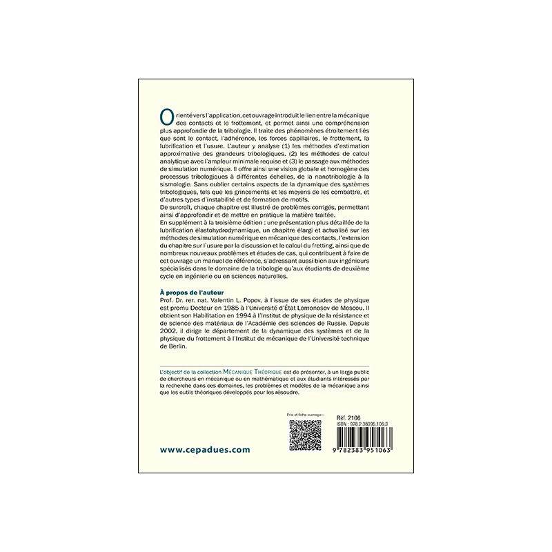 Mécanique des contacts et frottement. De la nanotribologie à la dynamique des séismes
