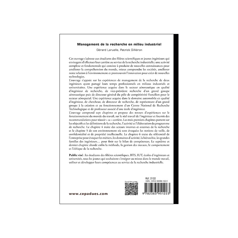 Management de la recherche en milieu industriel