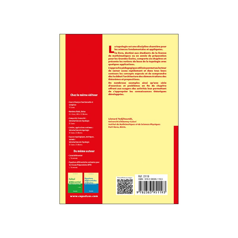 Topologie élémentaire, 3e édition