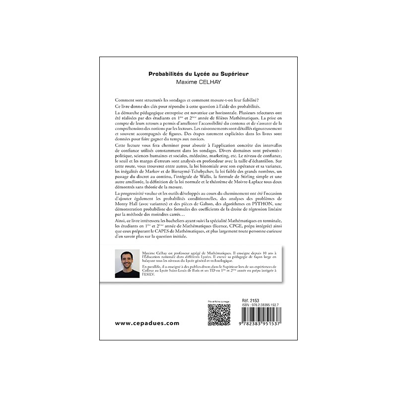 Probabilités du Lycée au Supérieur. Structure et fiabilité des sondages