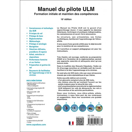 Manuel du Pilote ULM - 16e édition Manuel du Pilote ULM - 16e édition