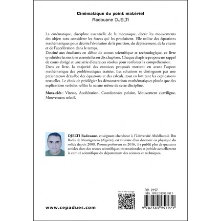 Cinématique du point matériel. L’essentiel du cours + 130 exercices résolus Cinématique du point matériel. L’essentiel du cours + 130 exercices résolus