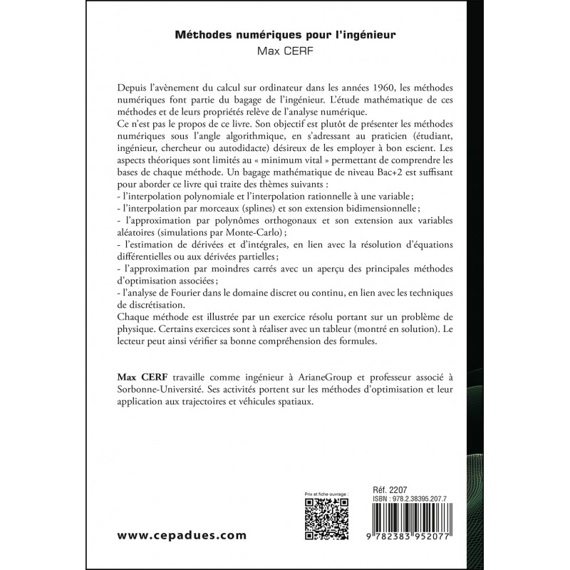 Méthodes numériques pour l’ingénieur