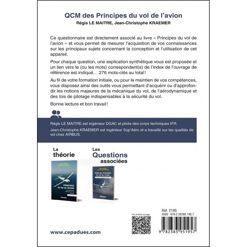 QCM des Principes du vol de l’avion. Réponses commentées et indexées