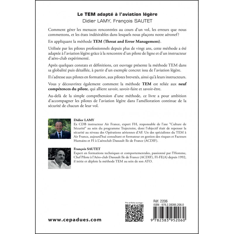 Le TEM adapté à l’aviation légère. De l’intérêt de relier le TEM aux compétences pilote (gestion des menaces et des erreurs)