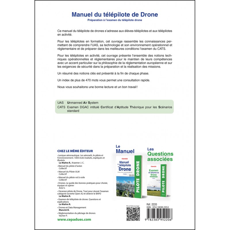 Manuel du télépilote de Drone 9e édition - CATS