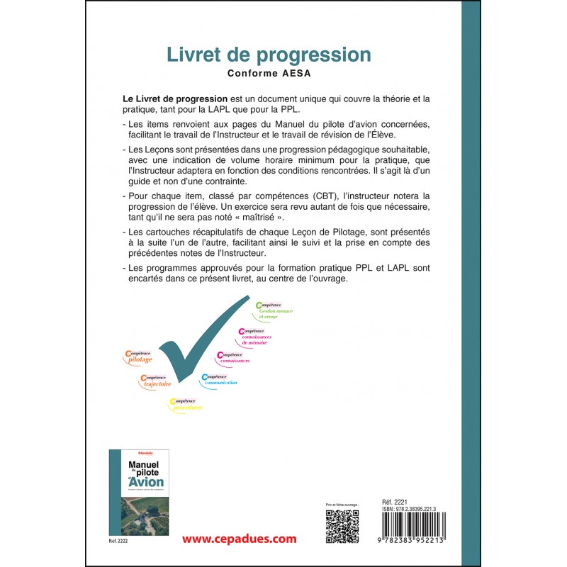 Livret de progression du pilote avion (21e édition)