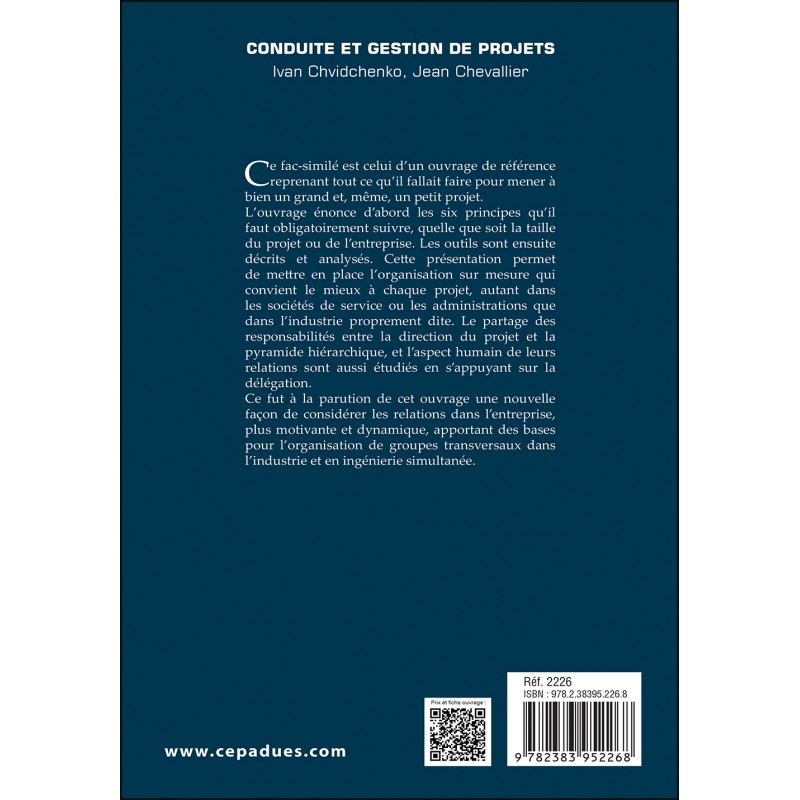 Conduite et gestion de projets. Fac-similé