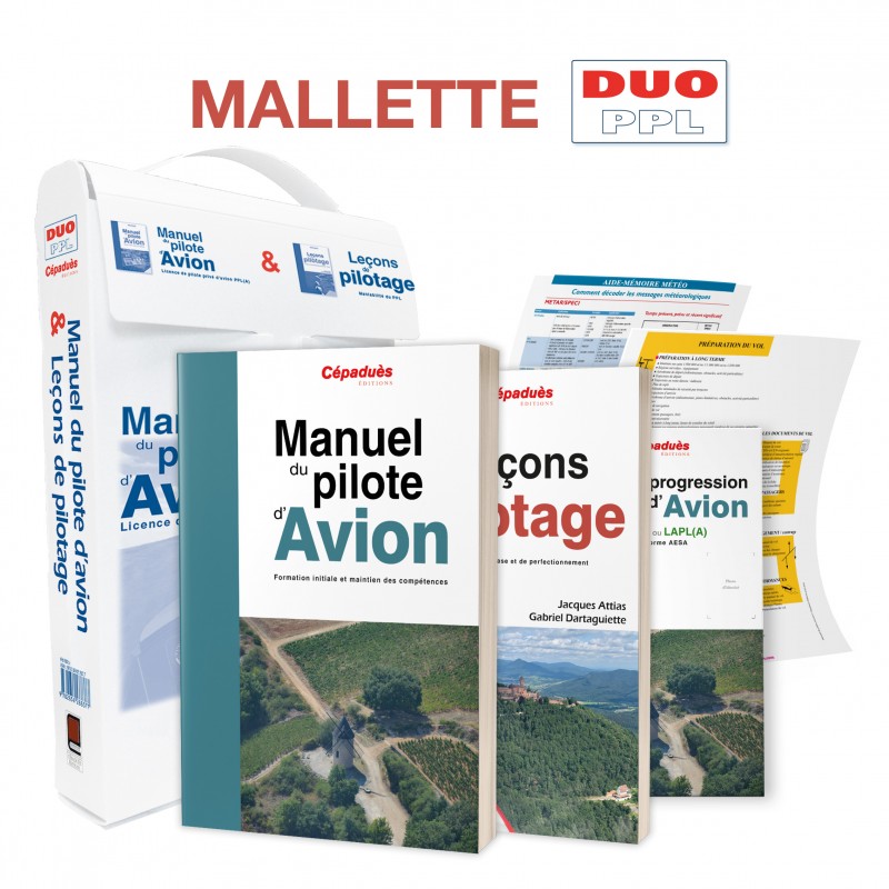 LA MALLETTE DUO PPL - LE MANUEL DU PILOTE D'AVION 20e éd. + LEÇONS DE PILOTAGE 7e éd.