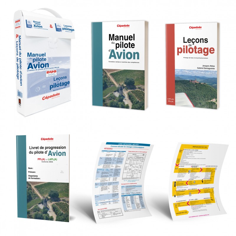 LA MALLETTE DUO PPL - LE MANUEL DU PILOTE D'AVION 20e éd. + LEÇONS DE PILOTAGE 7e éd.