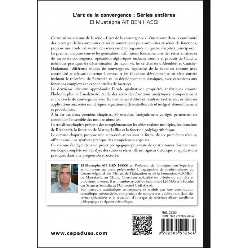 L’art de la convergence : Séries Entières. Cours et Exercices