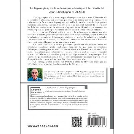 Le lagrangien, de la mécanique classique à la relativité