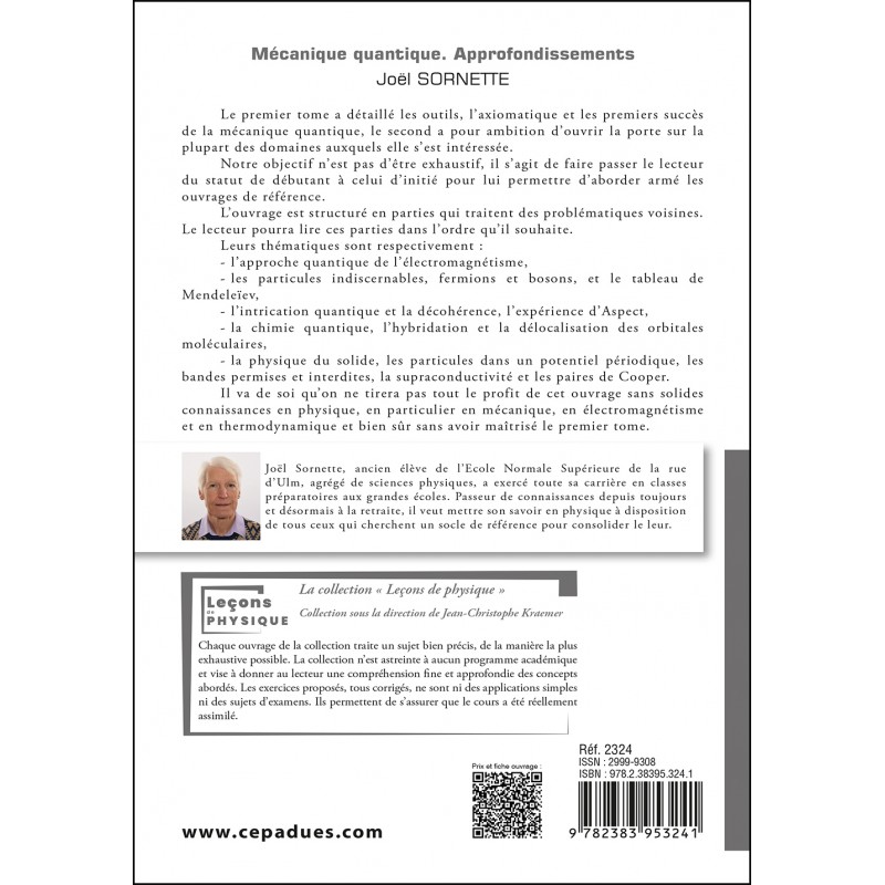 Mécanique quantique. Tome II - Approfondissements