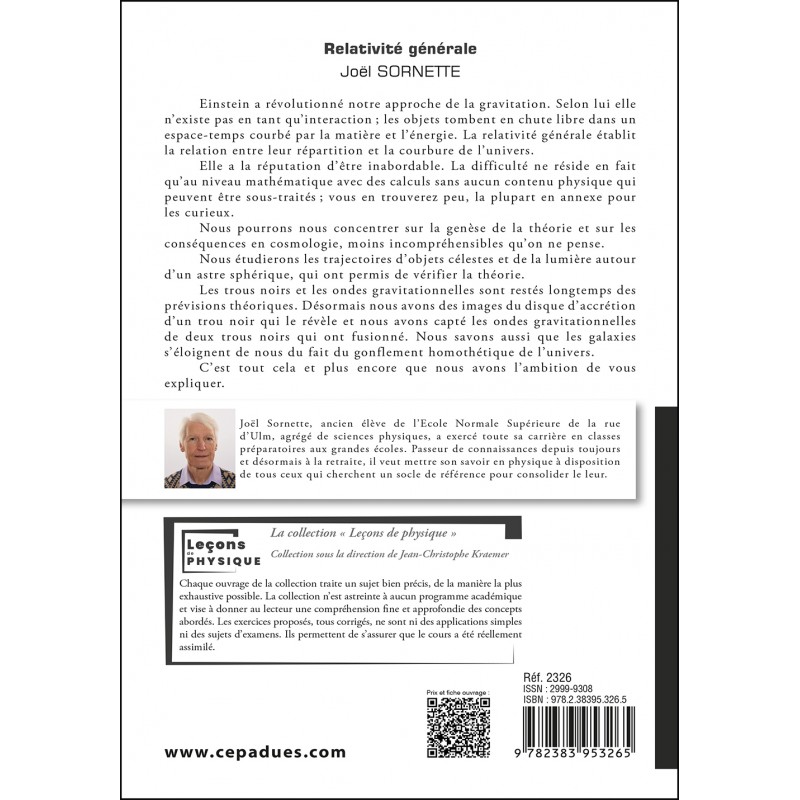 Relativité générale. Gravitation - Cosmologie